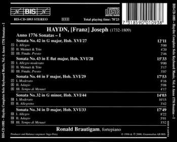 CD Joseph Haydn: Anno 1776 Sonatas - I