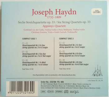 2CD Joseph Haydn: Streichquartette / String Quartets Op. 33