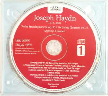 2CD Joseph Haydn: Streichquartette / String Quartets Op. 33