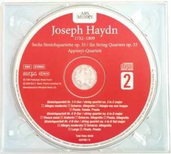 2CD Joseph Haydn: Streichquartette / String Quartets Op. 33