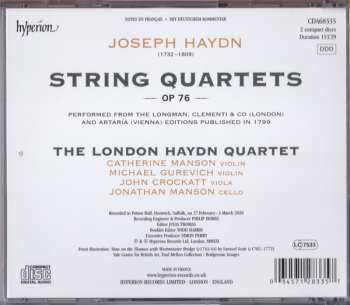 2CD Joseph Haydn: String Quartets Op 76