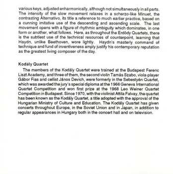 CD Joseph Haydn: String Quartets Op. 76 (No. 4 "Sunrise" • No. 5 • No. 6)