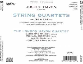 2CD Joseph Haydn: String Quartets, Opp 54 & 55