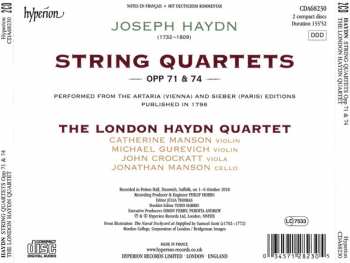 2CD Joseph Haydn: String Quartets Opp 71 & 74