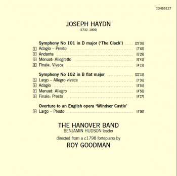 CD Joseph Haydn: Symphonies Nos 101 ('The Clock'), 102, Overture To  'Windsor Castle' 
