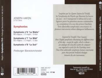 CD Joseph Haydn: Symphonies Nos 6-8. Le Matin - Le Midi - Le Soir