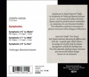 CD Joseph Haydn: Symphonies Nos 6-8. Le Matin - Le Midi - Le Soir