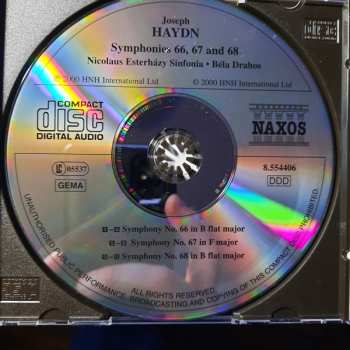 CD Joseph Haydn: Symphonies Vol. 21 - Nos. 66, 67 And 68