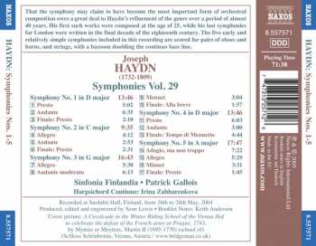 CD Joseph Haydn: Symphonies Vol. 25 – Symphonies Nos. 1-5