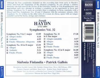 CD Joseph Haydn: Symphonies, Vol. 32 - Symphonies Nos. 9-12