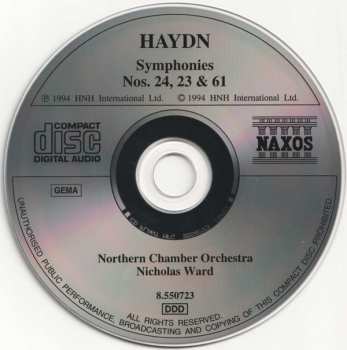 CD Joseph Haydn: Symphonies Vol. 8 - Nos. 23, 24 & 61