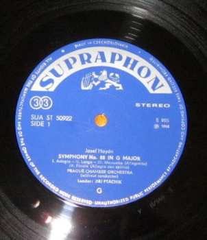 LP Joseph Haydn: Symphony No. 103 In E Flat "Paukenwirbel" / Symphony No. 88 In G Major