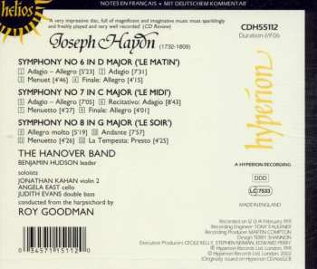 CD Joseph Haydn: Symphony No6 In D 'Le Matin' / No7 In C 'Le Midi' / No8 In G 'Le Soir'