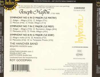 CD Joseph Haydn: Symphony No6 In D 'Le Matin' / No7 In C 'Le Midi' / No8 In G 'Le Soir'
