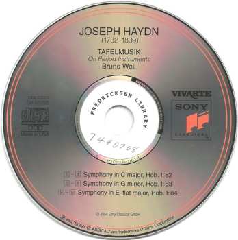 CD Joseph Haydn: Paris Symphonies I - Nos. 82, 83, & 84