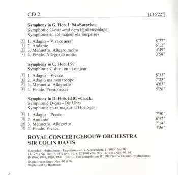 2CD Joseph Haydn: The London Symphonies, Vol. 2