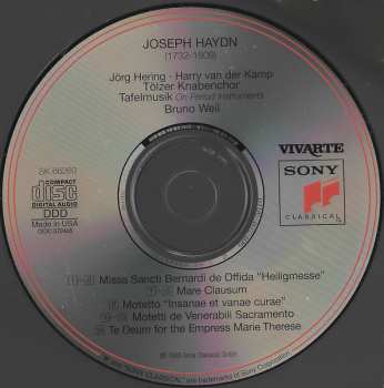 CD Joseph Haydn: Missa Sancti Bernardi De Offida "Heiligmesse"