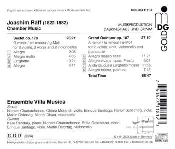 CD Joseph Joachim Raff: Sextet Op. 178 / Piano Quintet Op. 107