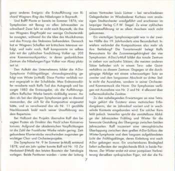 2CD Joseph Joachim Raff: Symphonies 8-11 »Four Seasons«