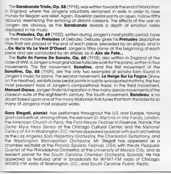 CD Joseph Jongen:  Piano Music