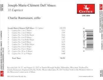 CD Giuseppe Clemente Dall'Abaco: 11 Capricci