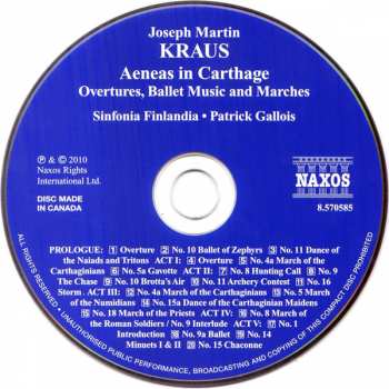 CD Joseph Martin Kraus: Aeneas In Carthage (Orchestral Music)