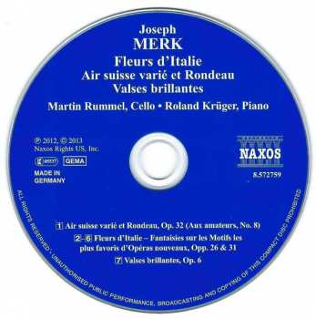CD Martin Rummel: Fleurs D'Italie