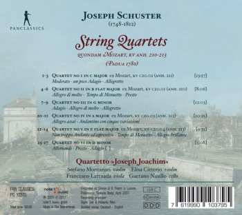 CD Joseph Schuster: String Quartets Quondam Mozart, KV Anh. 210-213