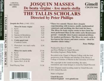 CD Josquin Des Prés: Masses: De Beata Virgine • Ave Maris Stella