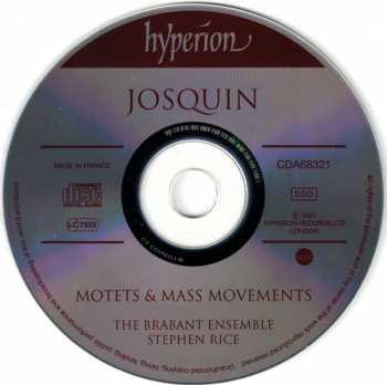 CD Josquin Des Prés: Motets & Mass Movements