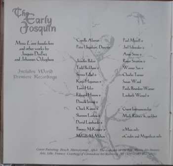 CD Johannes Ockeghem: The Early Josquin: Missa "L'ami Baudechon" And Other Works By Josquin DesPrez And Johannes Ockeghem