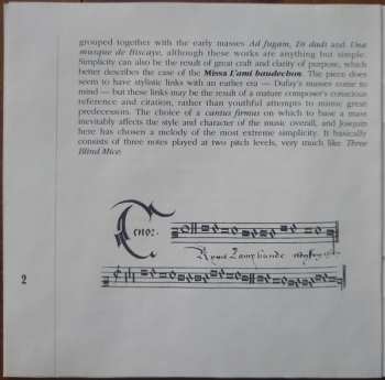 CD Johannes Ockeghem: The Early Josquin: Missa "L'ami Baudechon" And Other Works By Josquin DesPrez And Johannes Ockeghem