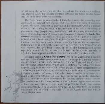 CD Johannes Ockeghem: The Early Josquin: Missa "L'ami Baudechon" And Other Works By Josquin DesPrez And Johannes Ockeghem