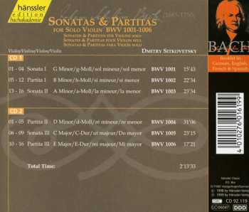 2CD Johann Sebastian Bach: Sonatas & Partitas For Solo Violin BWV 1001-1006
