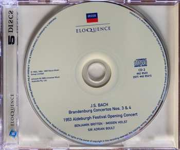 2CD Johann Sebastian Bach: The Six Brandenburg Concertos - Sheep May Safely Graze - Air From Suite No. 3 - The 1953 Aldeburgh Festival Opening Concert - Sellinger’s Round