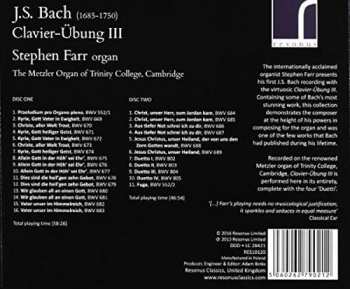 2CD Johann Sebastian Bach: Clavier-Übung III