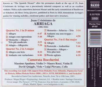 CD Juan Crisóstomo de Arriaga: String Quartets