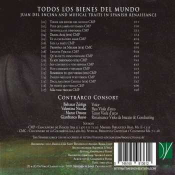 CD Juan Del Encina: Todos Los Bienes Del Mundo (Juan Del Encina And Musical Traits In Spanish Renaissance)