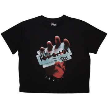 Merch Judas Priest: Dames Crop Top British Steel