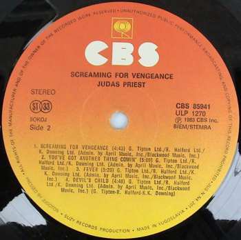 LP Judas Priest: Screaming For Vengeance