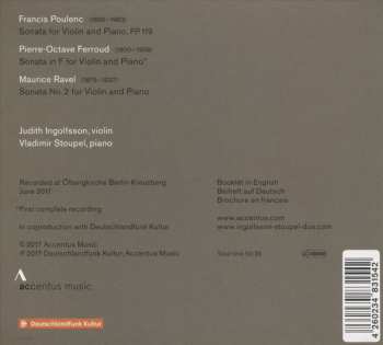 CD Maurice Ravel: Poulenc, Ferroud, Ravel