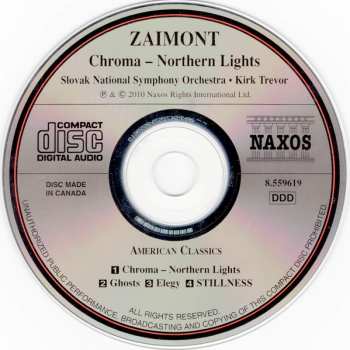 CD The Slovak National Symphony Orchestra: Chroma - Northern Lights • Ghosts • Elegy • Stillness