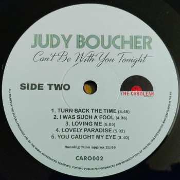LP Judy Boucher: Can't Be With You Tonight