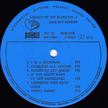 LP Juke Boy Bonner: The Legacy Of The Blues Vol. 5