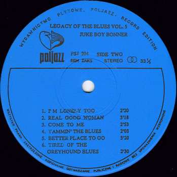 LP Juke Boy Bonner: The Legacy Of The Blues Vol. 5