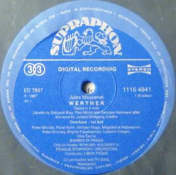 3LP/Doos Pavel Kühn: Werther - Opera In 4 Acts