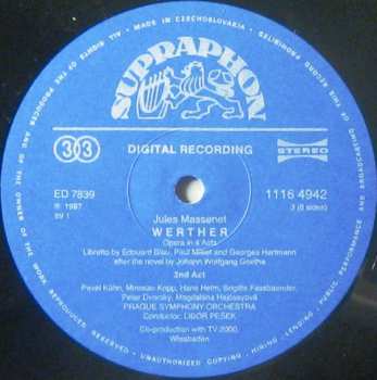 3LP/Doos Pavel Kühn: Werther - Opera In 4 Acts