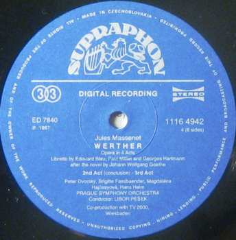 3LP/Doos Pavel Kühn: Werther - Opera In 4 Acts