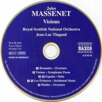 CD Jules Massenet: Visions