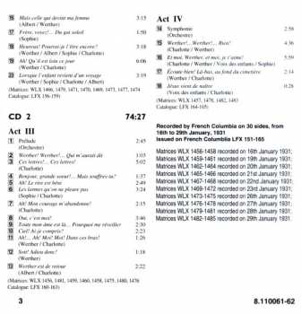 2CD Jules Massenet: Werther